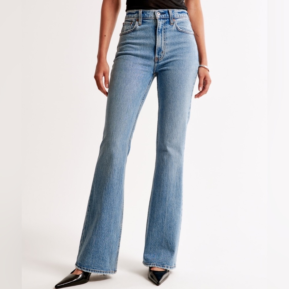 Abercrombie & Fitch The 70s Vintage Flare Ultra High Rise Jeans Size 26 (2r) - Picture 2 of 10
